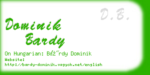 dominik bardy business card